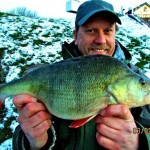A superb 3lb 2oz canal perch for intrepid fly angler David West Beale. What a cracker! 
