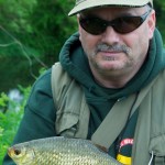 A pound plus canal rudd for Steve Moore, fooled on a Red Tag Black & Peacock fished a foot beneath the surface.